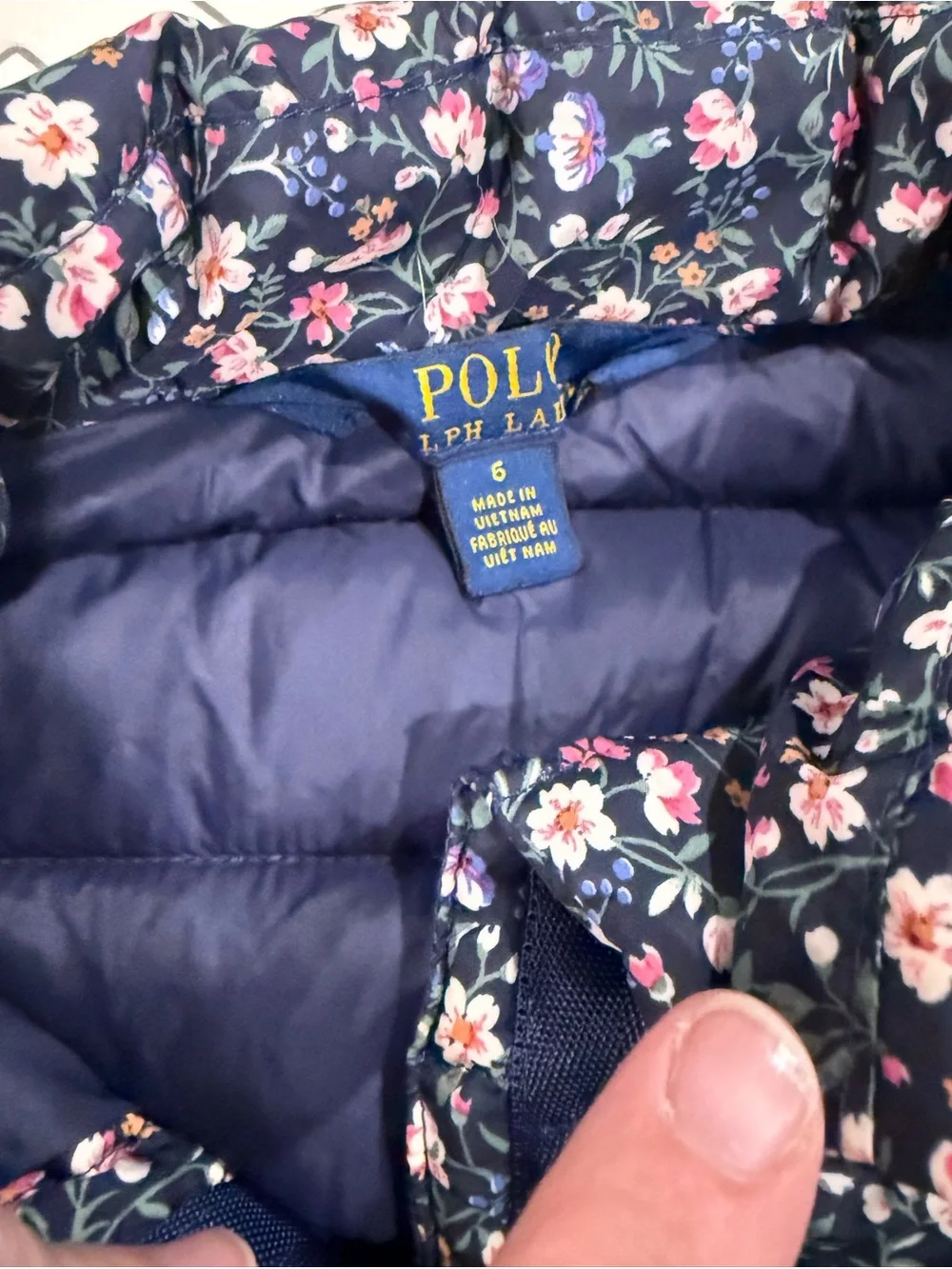 Polo Ralph Lauren Floral Quilted Puffer Vest
